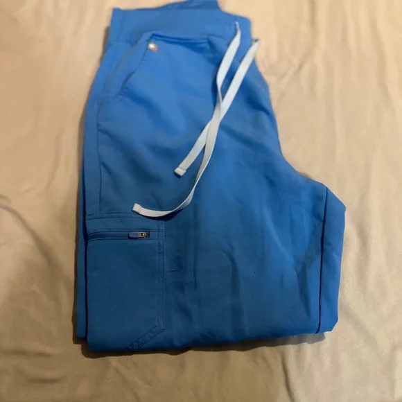 FIGS Capri Blue Scrub Set | Rafaela Top + Zamora Jogger | Size L | EUC | PO 2679 - Picture 8 of 8